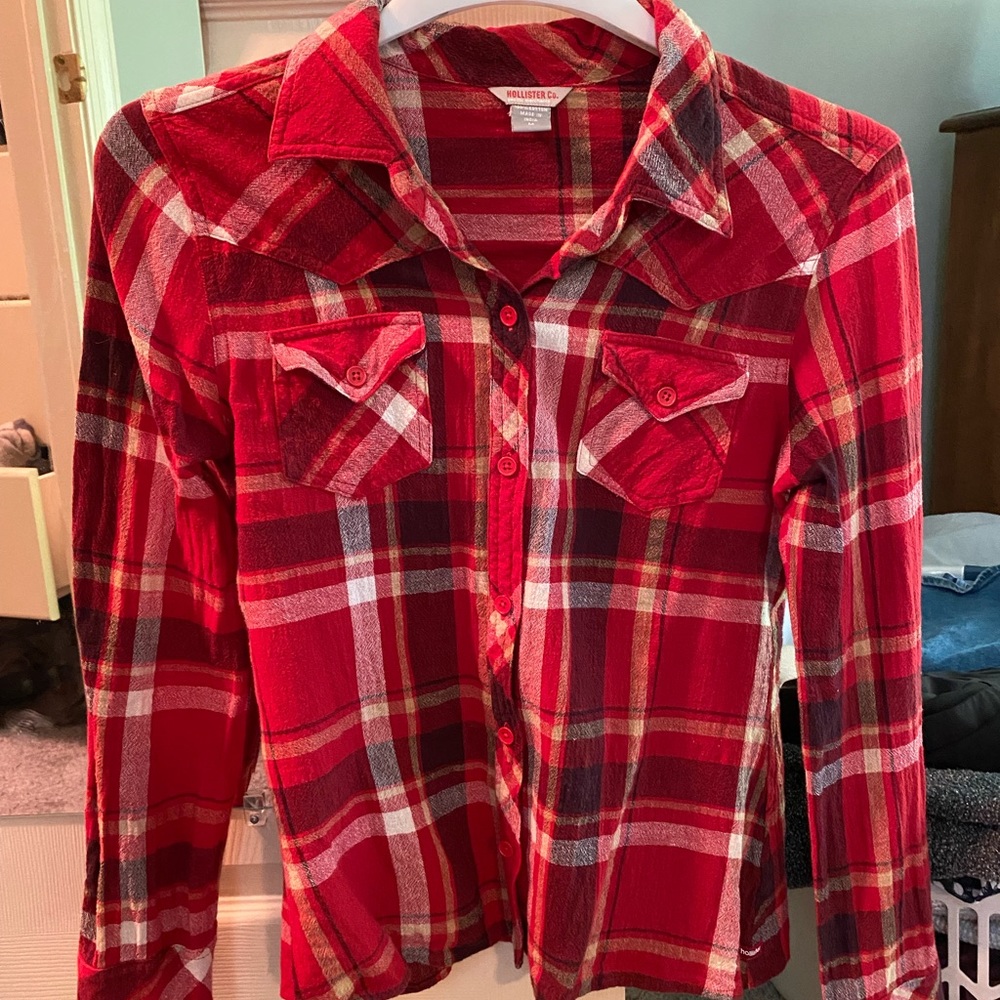 Button Down Red Plaid Shirt